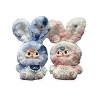 Caja Sorpresa de Peluche de Animales de Poliéster Suave, Colección Baby Three Lily Rabbit Town, con Llavero y Tarjeta de Identificación para Decoración de Bolsos