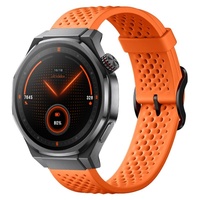 Untuk Watch GT 6 untuk S4 untuk Tali Jam Tangan Silikon Cair Monokrom dengan Gesper Pin Berlubang 22mm Universal