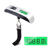 Balance électronique portable pour bagages à main 50 kg/110 lb, écran LCD numérique, balance de précision pour valises, outil de pesage des bagages de voyage