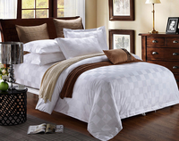 Parure de lit de luxe en satin de coton égyptien à rayures, ensemble de draps, housse de couette 100 % coton