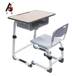 山丰2024新款C型便携式单座学校桌椅套装