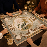 Tapis de Mahjong Américain 80cm pour Quatre Joueurs Style Classique Douze Motifs Imprimés Options pour Acheteurs en Gros Approvisionnement Détail Mixte