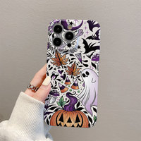 Coque de téléphone antichoc Halloween PC pour iPhone 11-17 Pro Max Series