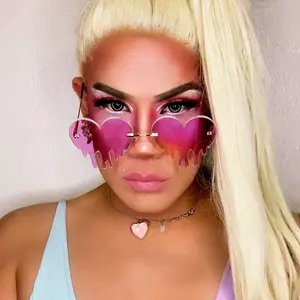 2021 Moda Tendencia <span class=keywords><strong>Gafas</strong></span> de sol por goteo de agua 2020 Lágrima Corazón Goteo <span class=keywords><strong>Gafas</strong></span> de sol con tonos únicos Marco dorado - Product Image 1