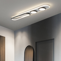 Lampe de plafond longue et simple pour couloir, design créatif en fer, éclairage LED, décoration intérieure