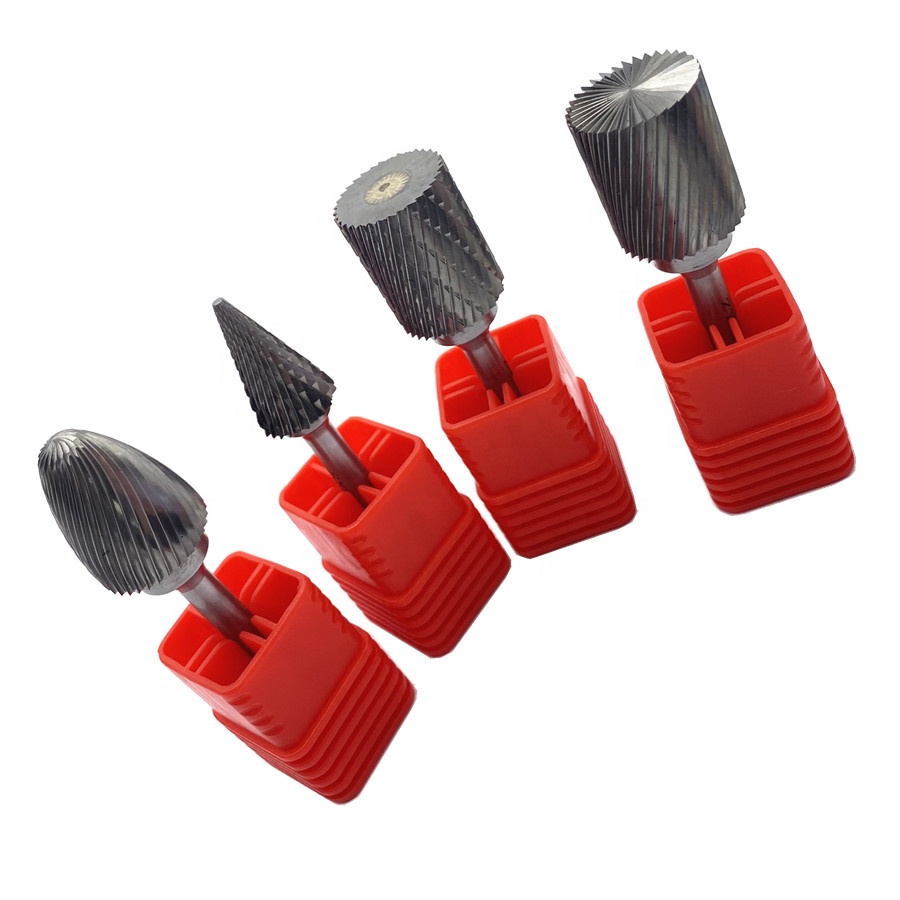 Various Shape a B C D E F M L with Difference Size Carbide Rotary Burr Set for Non Ferrous Metal Cutting