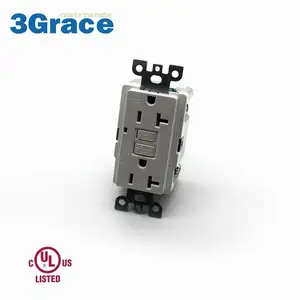 New design 20a 125v gfci socket outlet