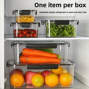 Boîtes de conservation alimentaire hermétiques sans BPA, en plastique transparent, pour l'organisation du garde-manger et du réfrigérateur, avec couvercles - Product Image 3