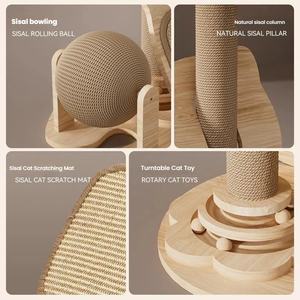 Penjualan langsung dari pabrik hewan peliharaan multi-lapis kustom papan garuk kucing mainan rangka panjat dalam satu kucing multifungsi - Product Image 5