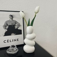 Vase en céramique de luxe moderne pour décoration d'intérieur Vase de table en forme de galets pour mariage