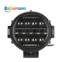 ESPUMOSO Phare de travail LED 7 pouces 69W IP68 étanche 5000LM à faisceau combiné pour voiture, SUV, camion, bateau, tout-terrain