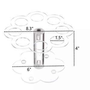 Soporte de cono de helado personalizado de fábrica, soporte de exhibición de cono de gofre acrílico de 8 agujeros - Product Image 3