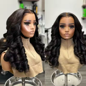 Peluca de Cabello Humano Brasileño Virgen con Encaje HD 13x4, Rizado y Voluminoso, Sin Pegamento, Doble Trama, para Mujeres Negras, Estilo <span class=keywords><strong>Romance</strong></span> Curl Vietnamita - Product Image 2