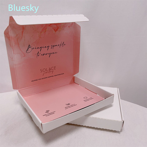 Caja de papel corrugado exprés personalizada de fábrica al por mayor <span class=keywords><strong>Cajas</strong></span> de Regalo plegables recicladas <span class=keywords><strong>cajas</strong></span> de correo rosa de tela de envío - Product Image 2