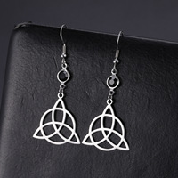 Petit accessoire tendance pour femme, style européen et américain, en acier inoxydable électroplaqué, ajouré triangulaire en forme d'arc, idéal comme cadeau