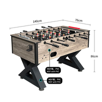 Table de baby-foot d'intérieur pour la famille et les bars, table de jeu de football de compétition pleine grandeur avec compteur de scores, pieds robustes en forme de X
