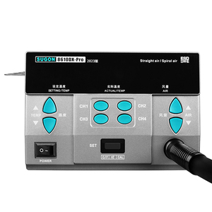 Estación <span class=keywords><strong>de</strong></span> Soldadura y Desoldadura con <span class=keywords><strong>Pistola</strong></span> <span class=keywords><strong>de</strong></span> Aire Caliente Sugon 8610DX PRO para Reparación <span class=keywords><strong>de</strong></span> Móviles, Alto Volumen <span class=keywords><strong>de</strong></span> Aire, Temperatura Controlada - Product Image 2