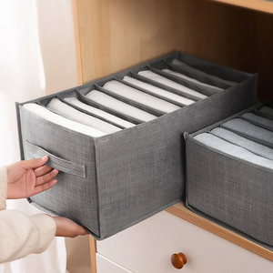 Foldable Non-Woven Fabric Organizer <strong>Box</strong> <strong>Wardrobe</strong> Jeans Storage <strong>Box</strong> for Clothes Shirt - Product Image 2