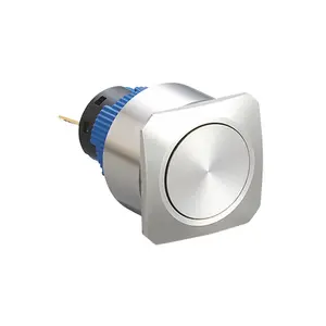 KACON Metal Pushbutton Switch IP67 Waterproof Self-locking 22mm Self-reset With Light Start Key T22-311P Stainless Steel Button