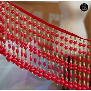 Premium brush <b>fringe</b> trim for clothing embellishment ethnic wear fashion accessories upholstery and decor use - Product Image 2