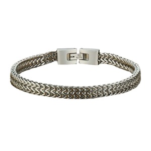 Bracelet pour homme en acier inoxydable plaqué or, maille tressée artistique rétro, chaîne de quille, bijou tendance personnalisé, cadeau - Product Image 1