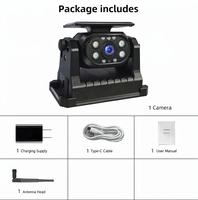 Caméra de recul solaire sans fil à fixation magnétique 9600mAh 1080P AI BSD Portée 50m Vue avant et arrière IP67 pour remorque et camping-car iOS Android