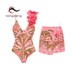 TW Designer bathing suits 3D flower swimwear women one piece swimsuits swimwear girls