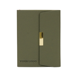 Set Regalo Agenda A5 in Pelle PU Blu Personalizzabile con 100 Fogli per Lavoro - Product Image 3