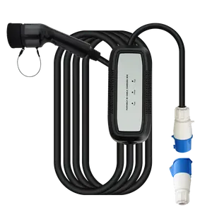 32A 7kw Charging AC Euro TYPE 2 Electric Car Charger Portable EV Charger With Indicator Light