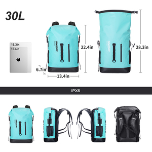 SINOTOP Premium 500D PVC Outdoor Sports Backpack 30L Waterproof Trekking Bag Heavy Duty Multifunctional <strong>Camping</strong> <strong>Hiking</strong> - Product Image 4