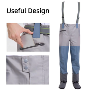 Waders <span class=keywords><strong>de</strong></span> pêche LYWISH, tissu respirant, nouveau style, waders <span class=keywords><strong>de</strong></span> chasse à la taille, waders imperméables avec bas intégrés pour la pêche - Product Image 2