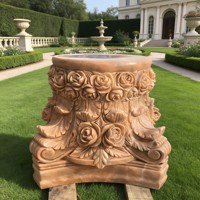 Colonnes sculptées en marbre massif modernes et personnalisées pour une utilisation en extérieur et en intérieur