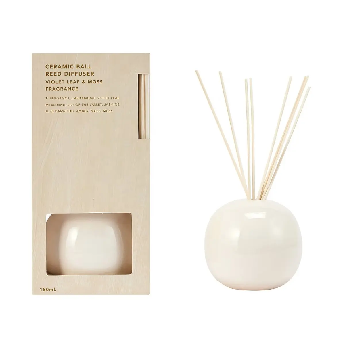 Hoge Kwaliteit 150Ml Keramische Fles Aroma Riet Diffuser Custom Violet Blad En Mos Geur Bijvullen Inbegrepen Voor Luchtverfrissers