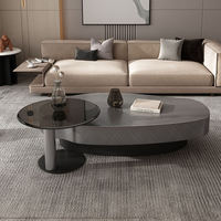 Table basse moderne pour salon, table centrale en bois de luxe léger, table basse de forme spéciale créative haut de gamme pour la maison