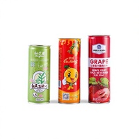 Boîtes en fer blanc personnalisées vides de 180 ml, 250 ml, 330 ml, de qualité alimentaire, pour fruits, jus, café, boissons