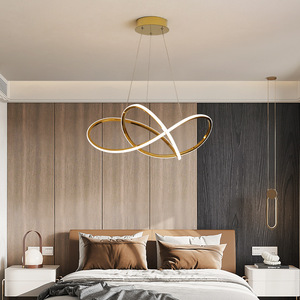 Trần Hiện Đại Tối Giản Mạ Champagne Vàng Chiếu Sáng Phòng Ngủ Trang Trí Nội Thất LED Pendant Light - Product Image 1