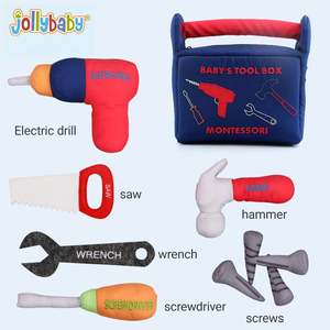 Caja de Herramientas de Peluche Montessori con Logotipo OEM, Kit de Herramientas de Construcción Personalizado, Juego de Imitación de Herramientas para Niños - Product Image 6