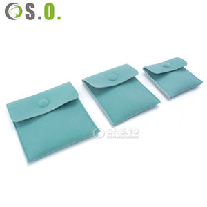 Pochette enveloppe en toile de fabrication chinoise, pochette enveloppe en velours de haute qualité avec bouton-pression, pochette enveloppe en cuir pour bijoux avec logo personnalisé - Product Image 4