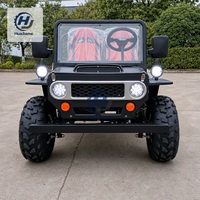 Mini Jeep Huajia de Alta Calidad, 150cc, Negro, Automático, 4 Tiempos, Gasolina, Chasis de Acero, 80km/h, Go Cart, Dune Buggy, ATV Todoterreno