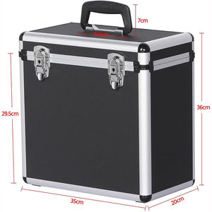 Boîtier de rangement en Aluminium pour disque <span class=keywords><strong>vinyle</strong></span> de 12 pouces, boîtier de rangement pour <span class=keywords><strong>lecteur</strong></span> de musique, boîtier d'album de Style européen de haute qualité, 50 disques - Product Image 3