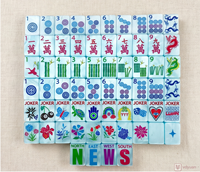 Vdyuan Trading Co., Ltd. Mahjong de luxe portable électronique – Tuiles de Mahjong pliables en acrylique durable – Style américain