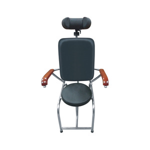 Fauteuil d'examen ORL en métal noir, manuel, pour usage clinique - Product Image 2