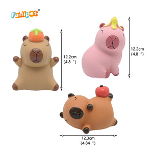 Famipet Fabricante Venta al por mayor Nueva llegada Lindo <span class=keywords><strong>Latex</strong></span> Capybara Diseño Cachorro Mascota Squeak <span class=keywords><strong>Toy</strong></span> <span class=keywords><strong>Dog</strong></span> Squeaky Toys - Product Image 2