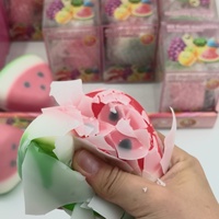 Jouet Squishy Pastèque à Remontée Lente en TPR, Balle Anti-Stress à Presser, Jouet Sensoriel pour Soulager l'Anxiété, Cadeau pour Enfants et Adultes, Vente en Gros