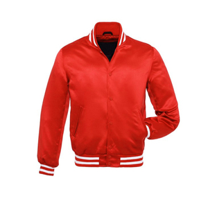 Custom Wholesale 100% Polyester Made Satin Bomber <b>Jackets</b> For Adults With Custom Logo - Product Image 1