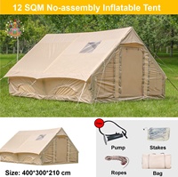 Grande Tente Gonflable d'Extérieur pour Famille, Imperméable, Durable et Étanchéité à l'Air, Idéale pour le Camping et le Voyage