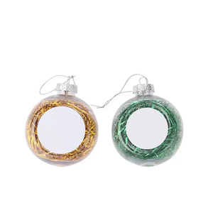Ornamen bola gantung pohon Natal sublimasi pita bola 80mm dalam cetakan kustom - Product Image 3