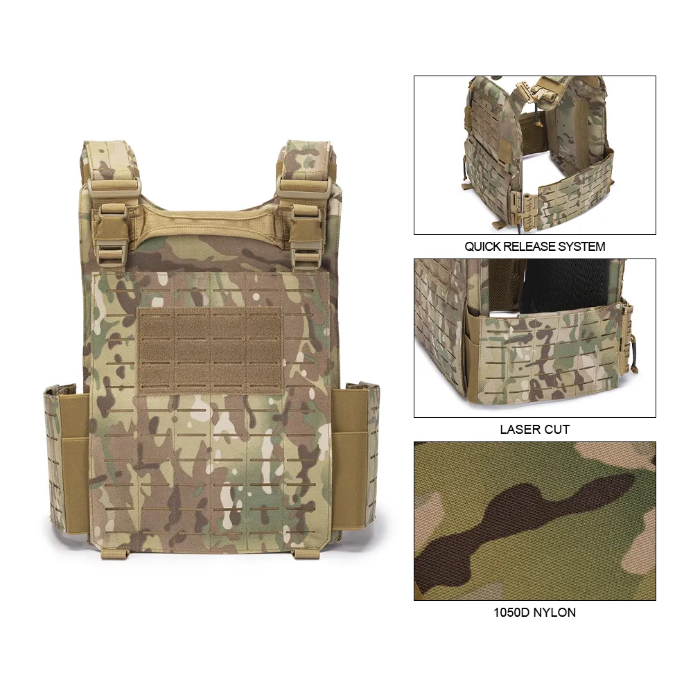 GAF 1050d Nylon Custom Tactical Vest Plate Carrier Paintball Training Shooting Stab Proof Vest