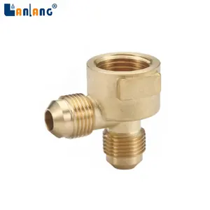 Lanlang Brass Push Fit Fittings 1/2 Inch Quick Connect Fittings Push Pex Al Water Pipe Brass Pipe Fitting