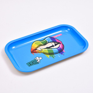 Wholesale OEM Logo 18*13cm 7*5 Inch Rectangle <strong>Rolling</strong> <strong>Tray</strong> <strong>Custom</strong> in Stock Metal Herb Tin Full Print <strong>Rolling</strong> <strong>Tray</strong> - Product Image 5